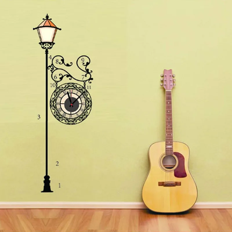 Цветная уличная наклейка в виде настенных часов креативные Diy Бесплатная