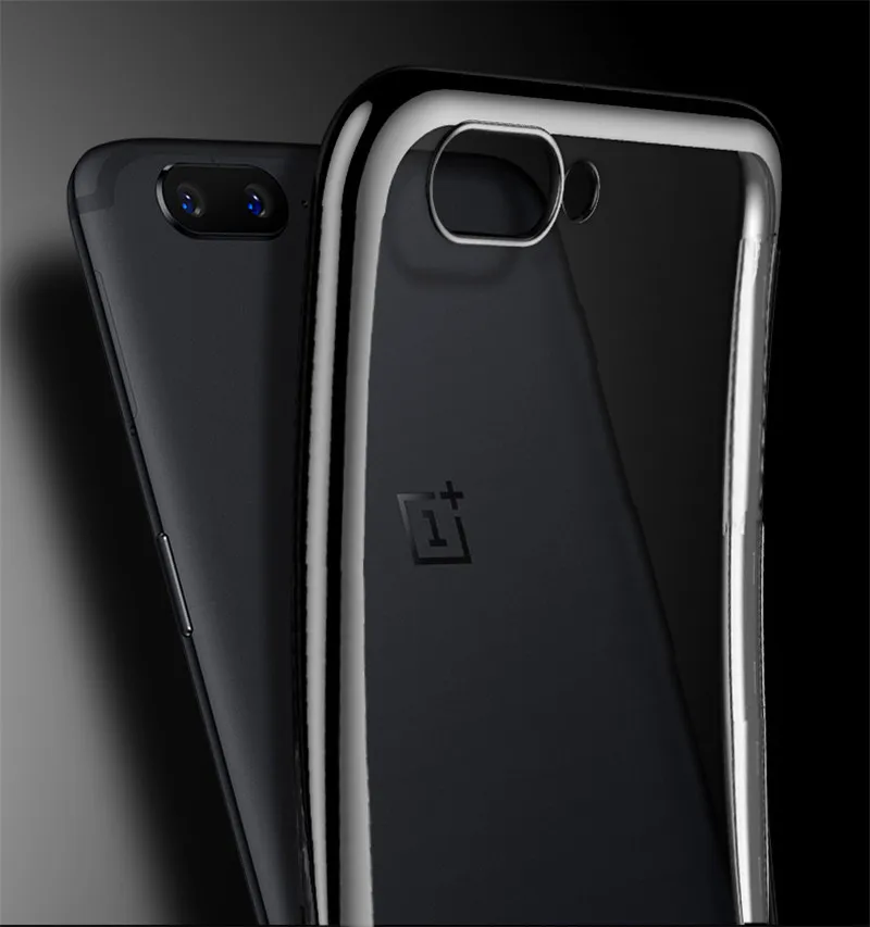 Чехол для Oneplus 5 One Plus с цветным покрытием Прозрачная силиконовая Мягкая задняя