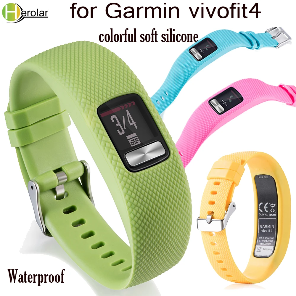 Ремешок силиконовый для смарт-часов Garmin VivoFit 4 сменный цветной спортивный браслет