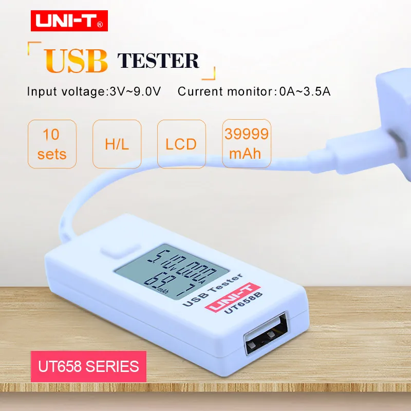 Usb тестер U диск доктор зарядные устройства UNI T UT658B Напряжение и настоящие