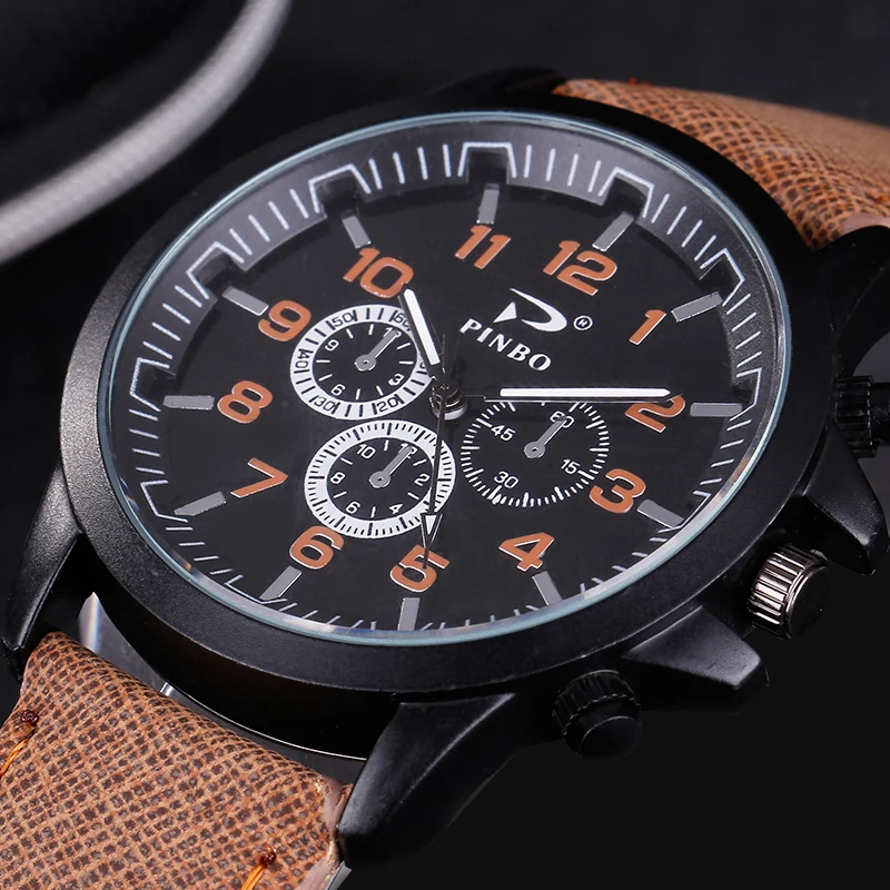 Часы наручные PINBO мужские/женские кварцевые в стиле милитари повседневные