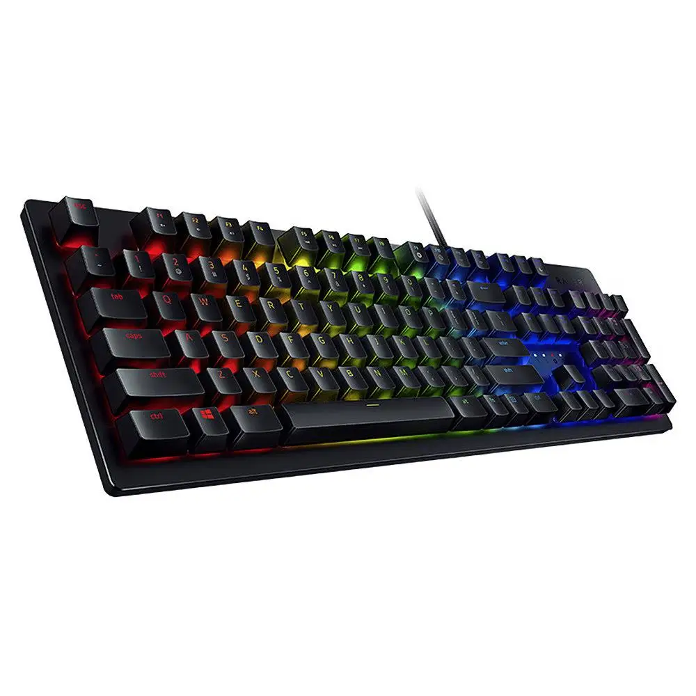 Проводная Механическая игровая клавиатура razer Huntsman с RGB подсветкой Эргономичная