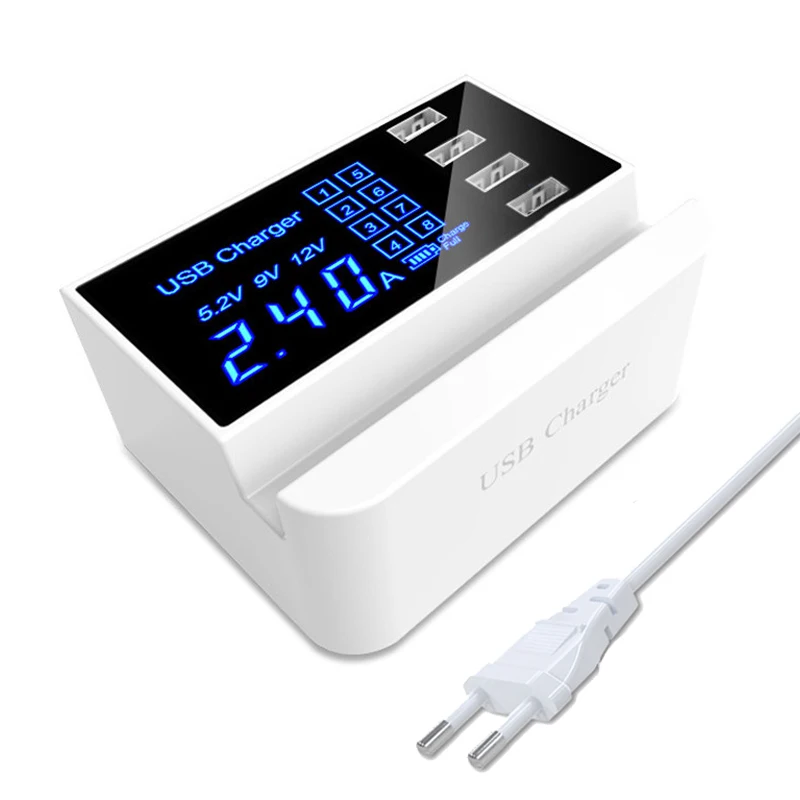 Умное зарядное устройство с 4 USB-портами для iPhone XS Max XR X 7Plus 8Plus быстрая зарядка