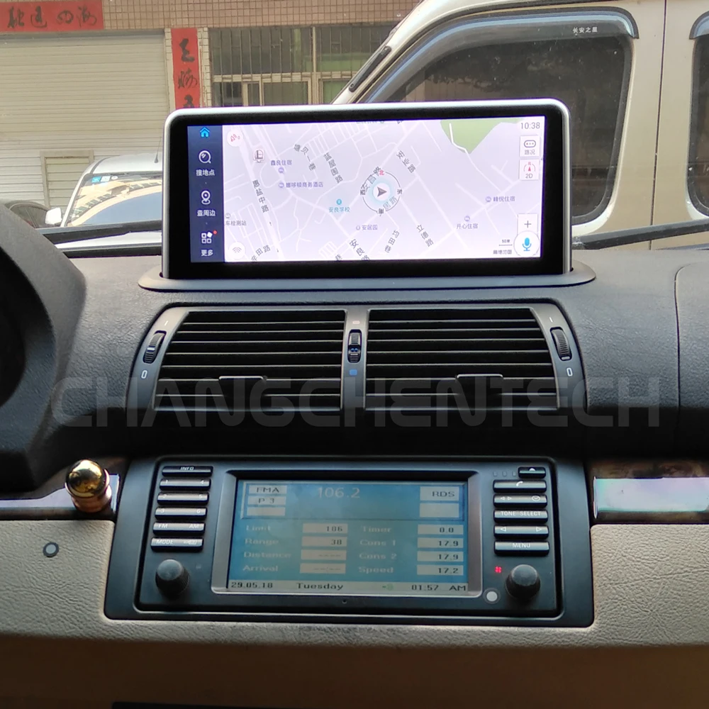 Новейший Android 9 0 64G для BMW X5 E53 Px6 Bluetooth WiFi мультимедийный автомобильный gps навигатор