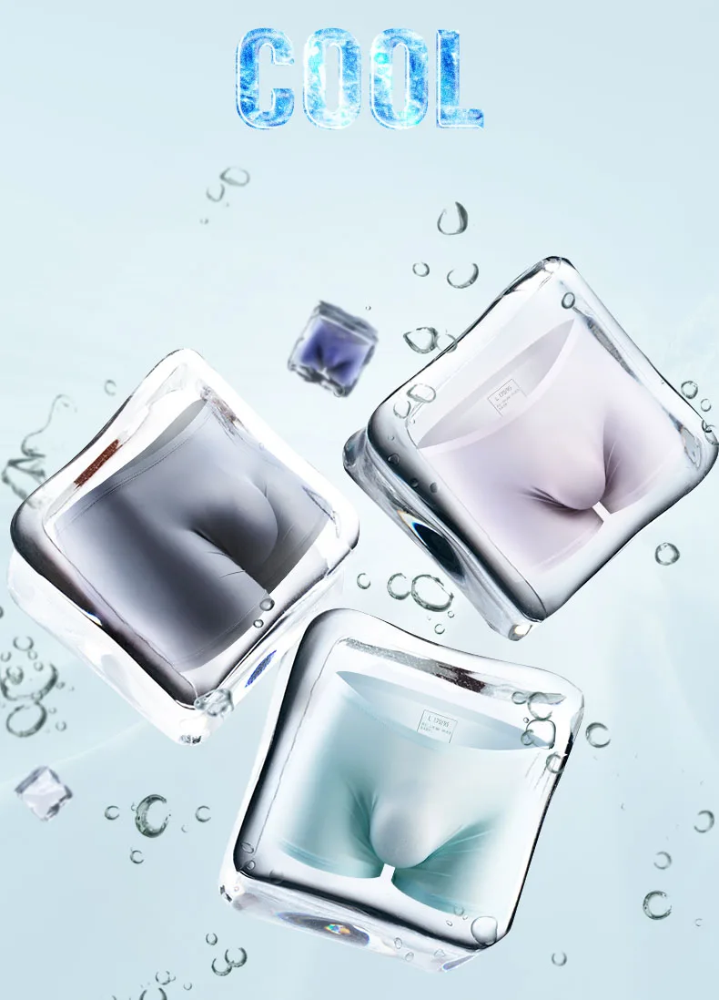 Мужские брендовые шорты-боксеры, сексуальное нижнее белье, ice silk Cueca Masculina Hombre Slips Ropa Interior, домашнее нижнее белье, мужские боксеры с мешочком для пениса