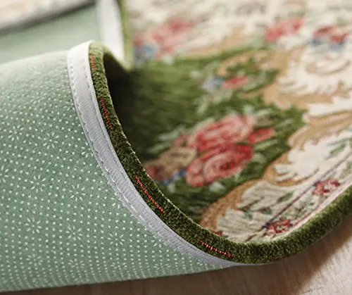 Дизайнерский розовый жаккардовый ковер нежный деревенский зеленый для спальни