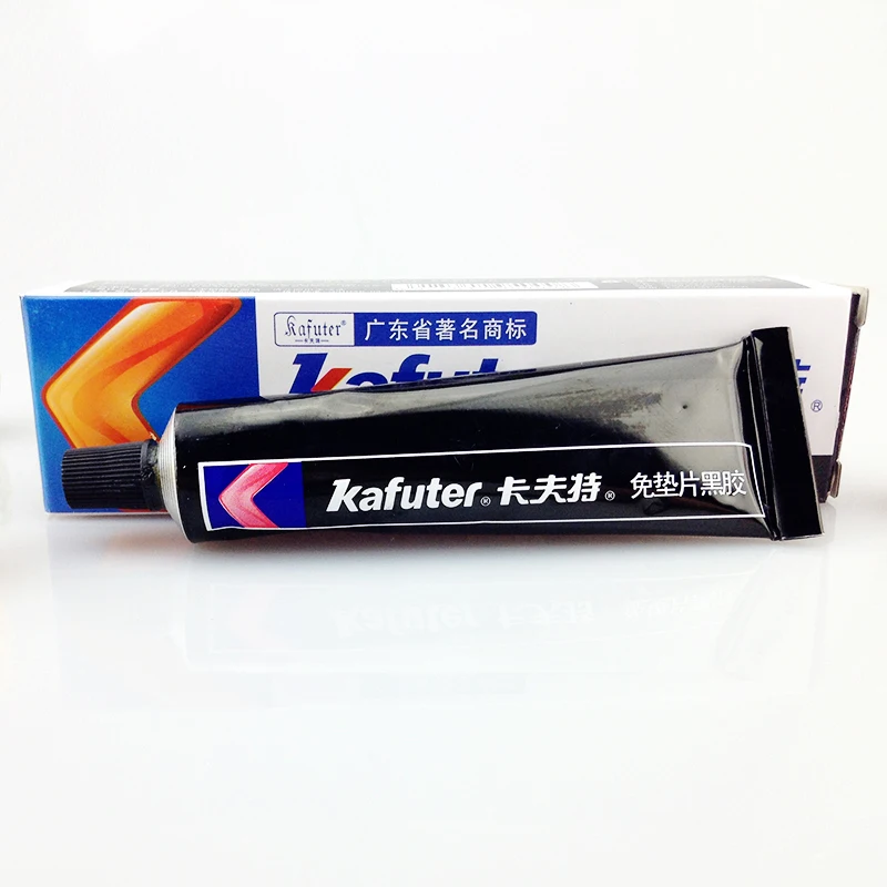 Kafuter K-586, 2 шт., высокое качество, черный силикон, прокладка, водонепроницаемый, чтобы масло сопротивлялось высокой температуре, герметик, Ремонтный клей 586