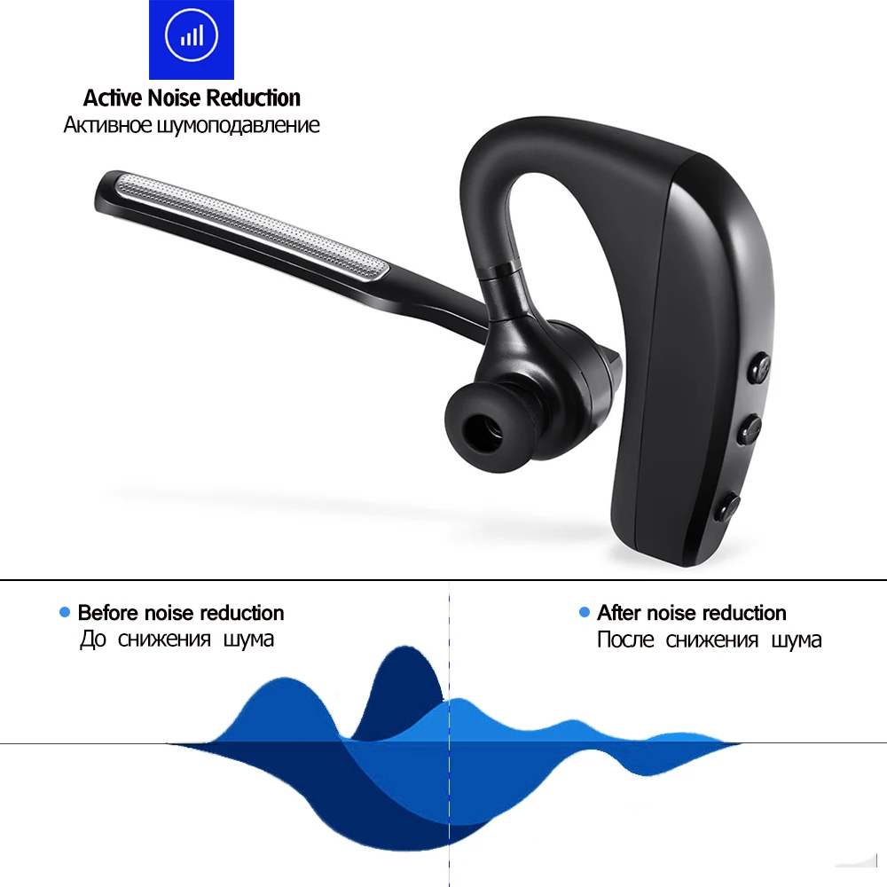 Bluetooth-гарнитура V8 для бизнеса Беспроводные стереонаушники Bluetooth с