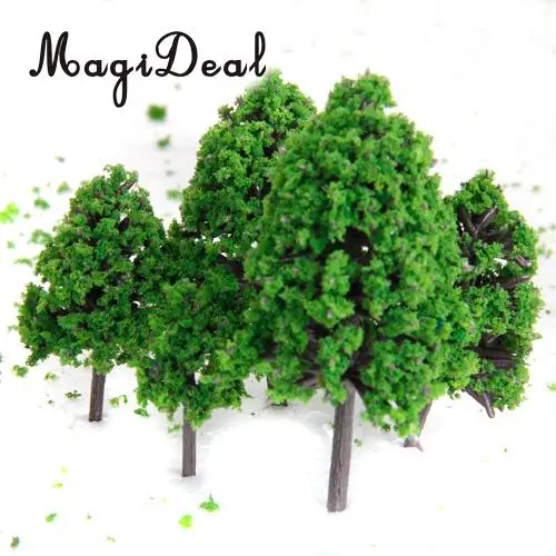 MagiDeal 22 шт./компл. 3 16 см зеленая модель дерево поезд железная дорога архитектурная