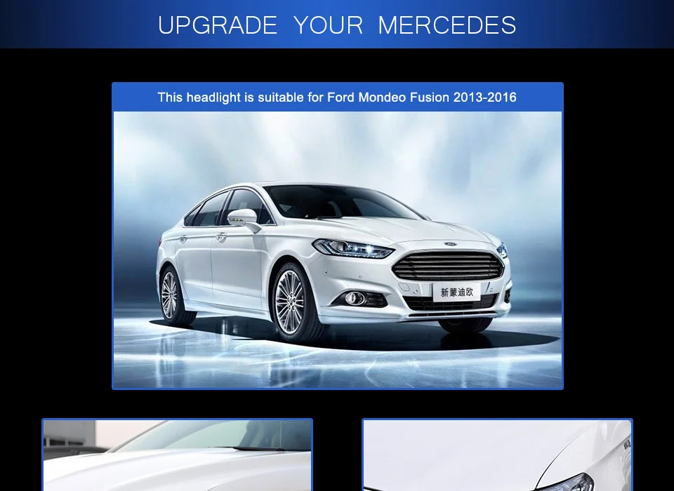 AKD автомобильный Стайлинг для Ford Fusion фара 2013- Mondeo светодиодный головной фонарь H7 D2H Hid динамический сигнал биксенон светодиодный луч аксессуары