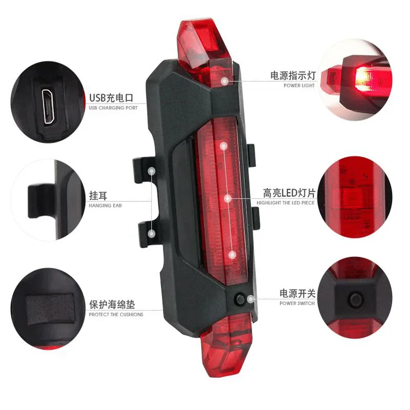 Новый задний фонарь светодиодный для велосипеда защитный велосипедный