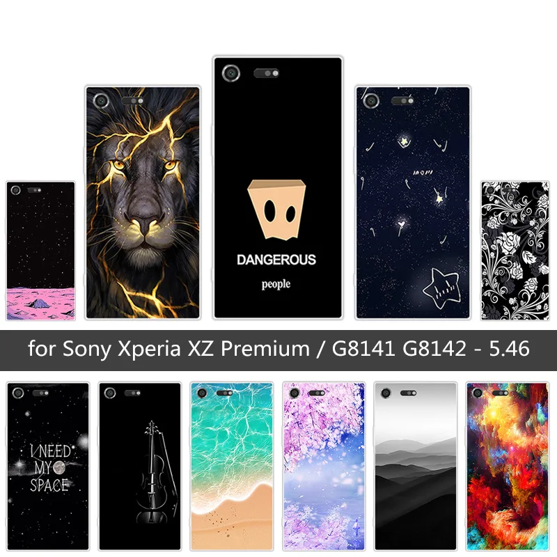 For Sony Xperia XZ Premium TPU Silicone Soft Sunrise Phone Case Transparent 5.46 inch Covers Coque |