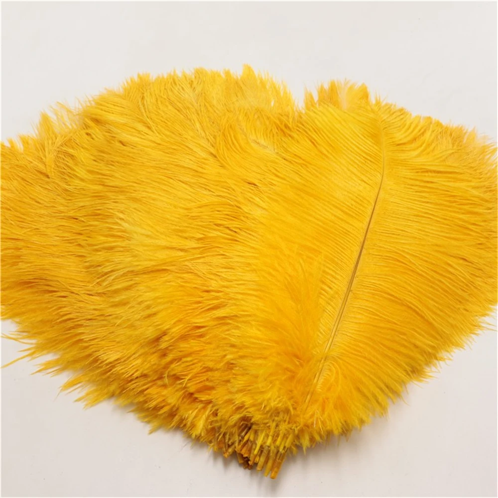10 шт./лот 25 30 см пушистые мягкие страусиные перья краситель оранжевое перо для
