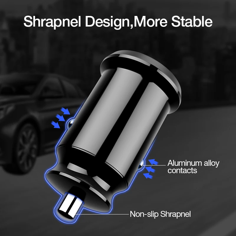 Posugear Mini USB Автомобильное зарядное устройство для мобильного телефона планшета GPS