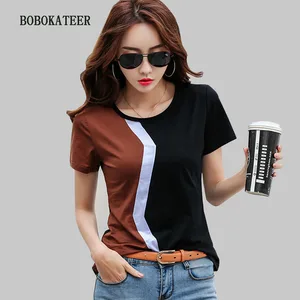 BOBOKATEER camisetas mujer verano, 2021 хлопковая футболка, женская одежда, размера плюс, женские футболки, летние топы, женская футболка