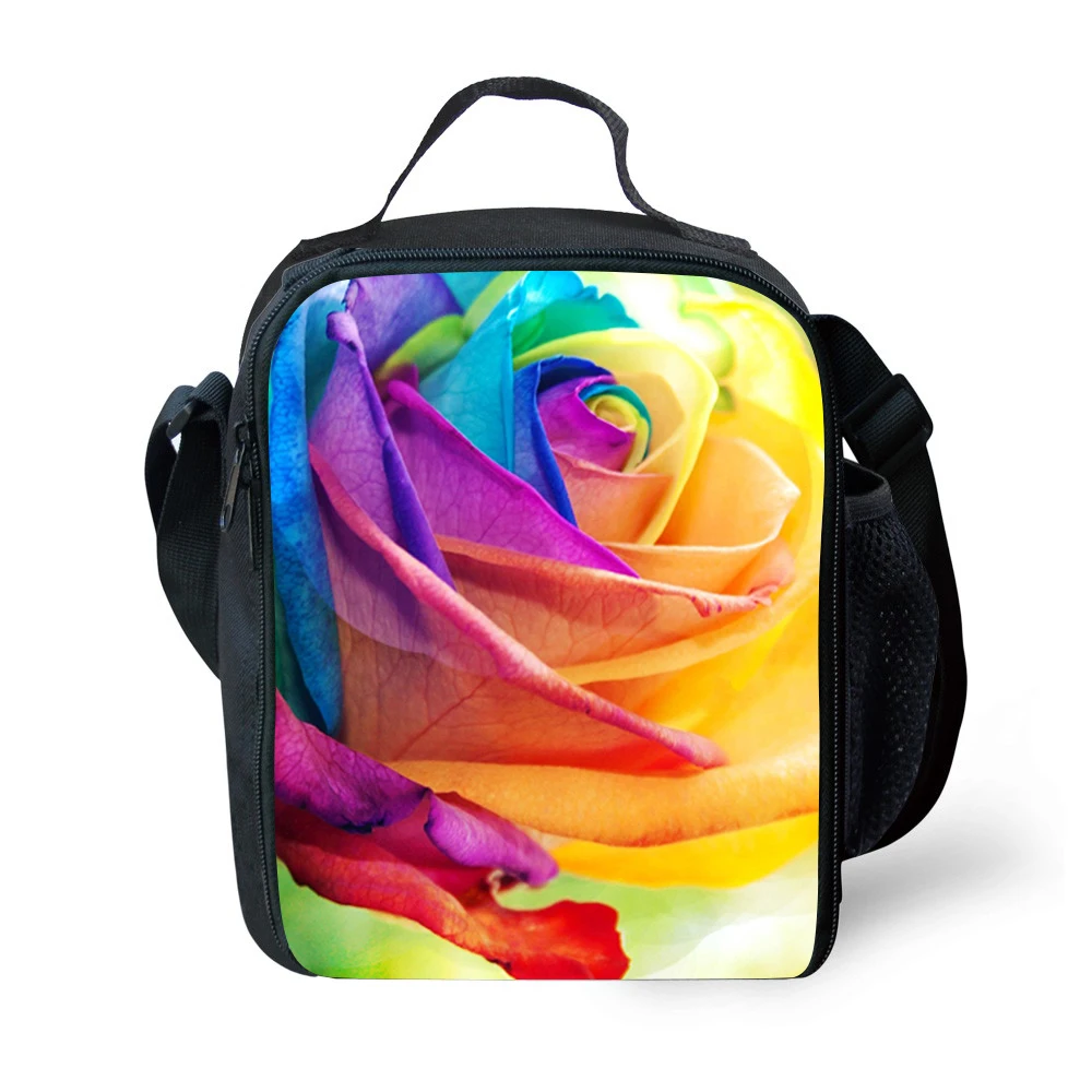 

Flower Style Women Girls Print Kids' Lunch Bag Portable Thermal Food Picnic Lunch Bag Women Men Lunch Box Tote