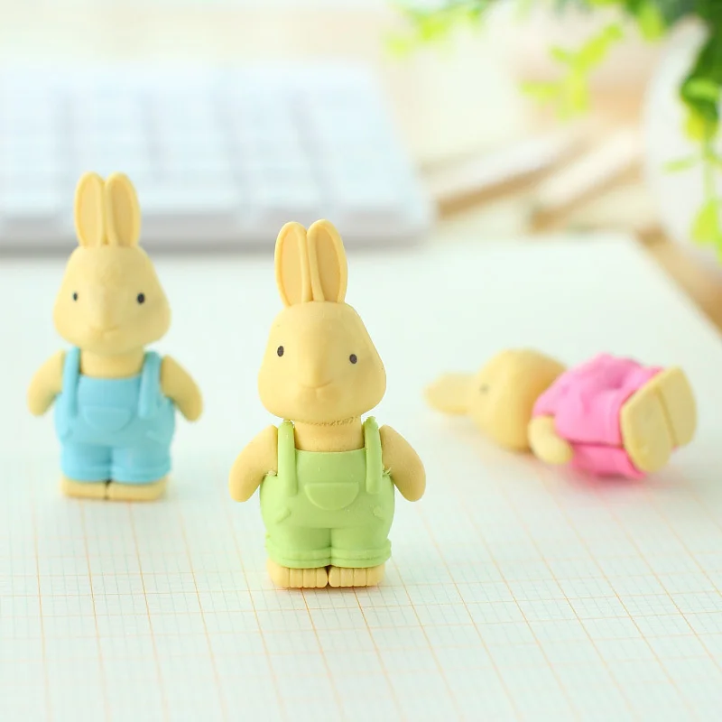 Kawaii ластик с кроликом мультфильм для детей подарок школьные принадлежности