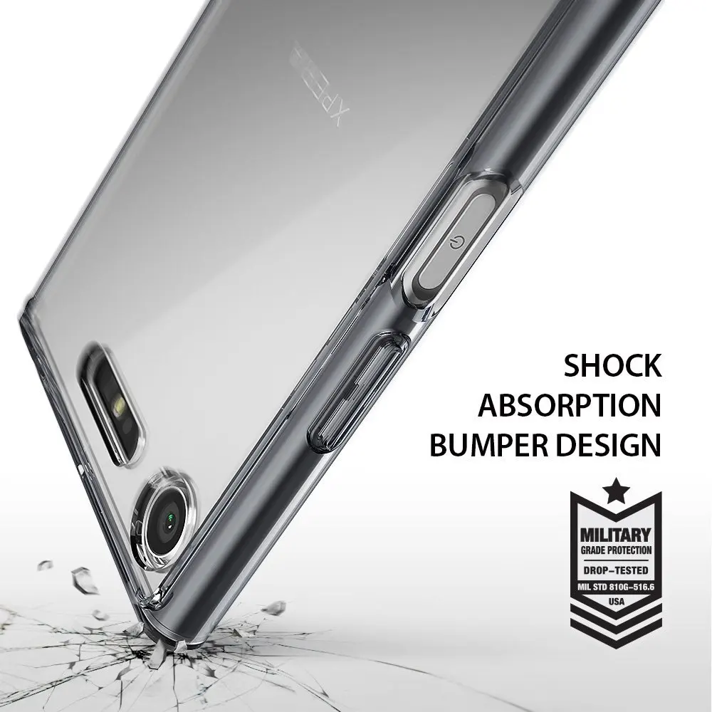 Ringke Fusion чехол для sony Xperia XZ1 прозрачный PC задняя ТПУ бампер встроенный Dust Разъем Drop