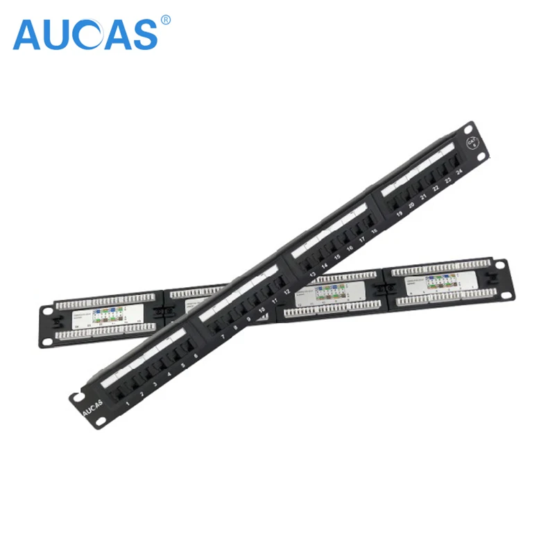 AUCAS Гбит CAT6 24 порта RJ45 патч Панель рамка rj45 адаптеры Keystone Кабельный