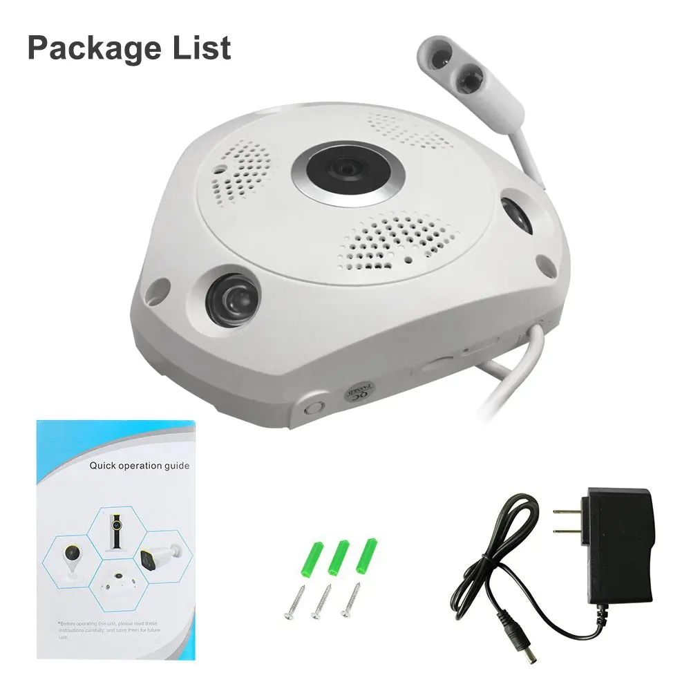 360 WI FI Камера IP 1.3mp рыбий глаз панорамный 960 P PTZ CCTV 3D VR видео ip kamera Cam Micro sd карты аудио