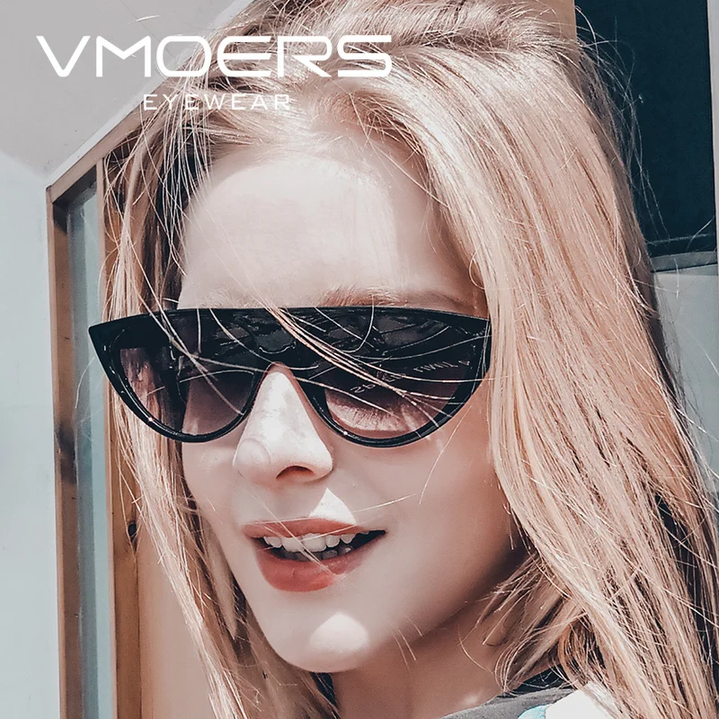 VMOERS 2018 кошачий глаз солнцезащитные очки женские роскошные брендовые