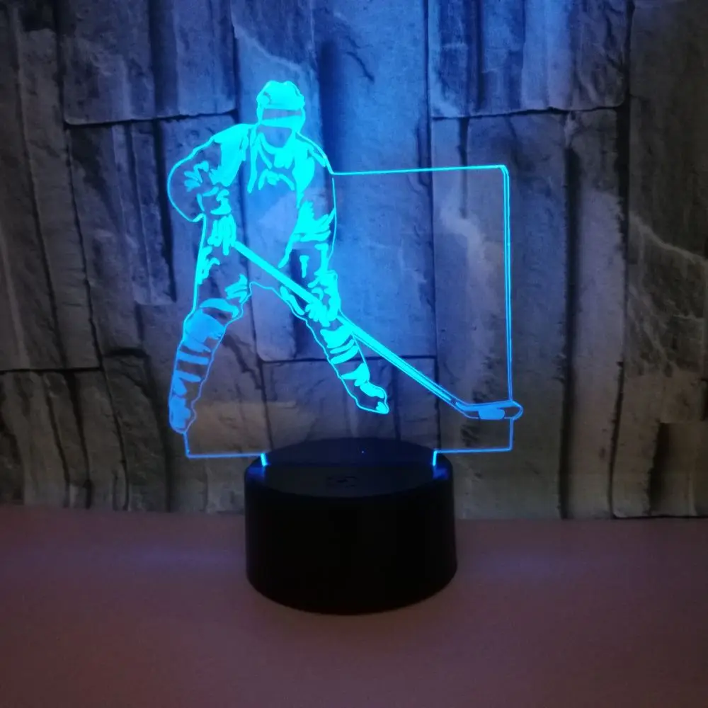 Ледяной плеер цветная 3d настольная лампа сенсорный пульт дистанционного