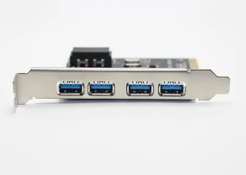10 шт. Новый USB 3 0 4 порта PCI Express Riser Card USB3.0 5 ГБ хост контроллер 4x PCIE карта расширения