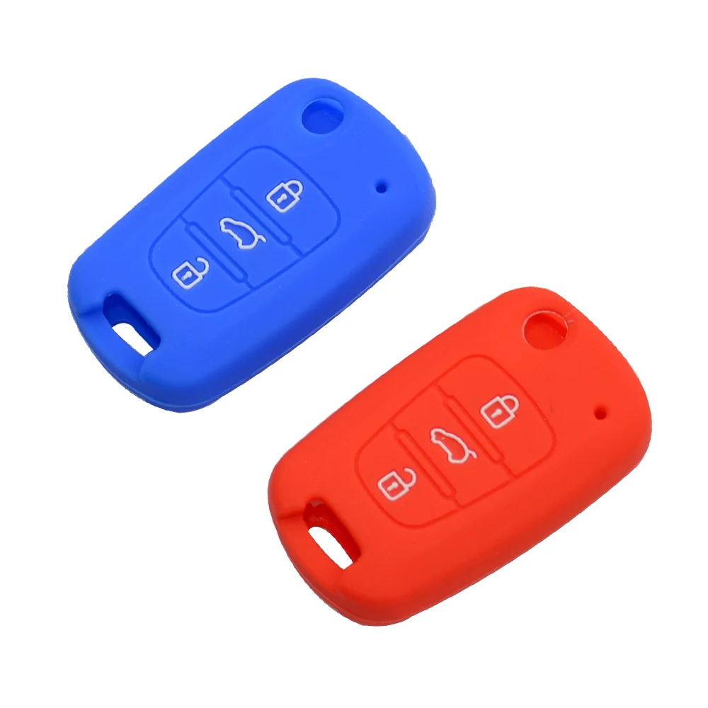 Силиконовый чехол для автомобильных ключей OkeyTech 3 кнопки Kia RIO K2 K5 Sportage Sorento Hyundai i20