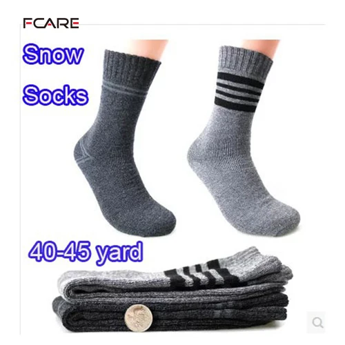 

Fcare 6 PCS=3 pairs plus size 44 45 thick autumn winter men's terry calcetines snow socks meias termicas de neve