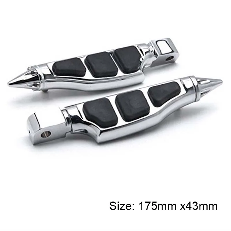 Style1-Chrome Мотоцикл левая+ правая Подножка для Harley Softail Dyna прогулочный круизер Чоппер улица Glide Road King Electra Glide - Цвет: Style1-Chrome