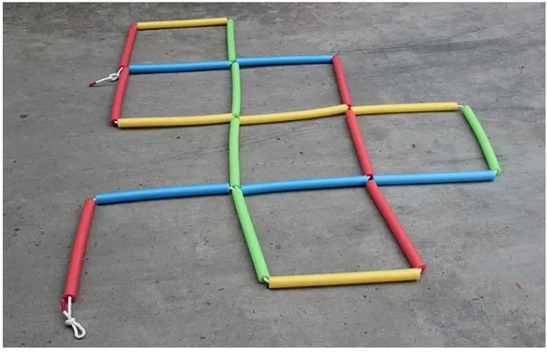 Детские крытые игры на открытом воздухе, игры из пены hopscocky Jumping Ladder, сенсорные игрушки, Kindergarden, детская игра для активного отдыха, набор из 21