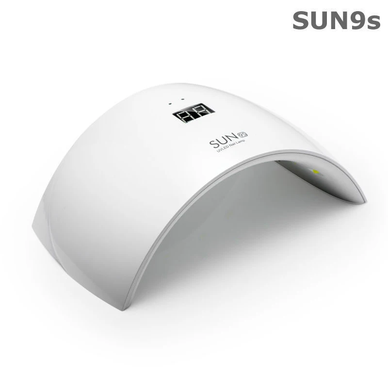 Сушилка для ногтей SUN 9S УФ лампа для сушки отверждения всех гель-лаков белый двойной светильник Светодиодная лампа для ногтей Таймер станок 24 Вт