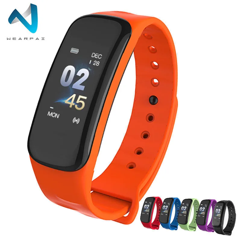 Wearpai C1Plus Цвет смарт браслет часы с функцией измерения пульса умный Браслет Фитнес