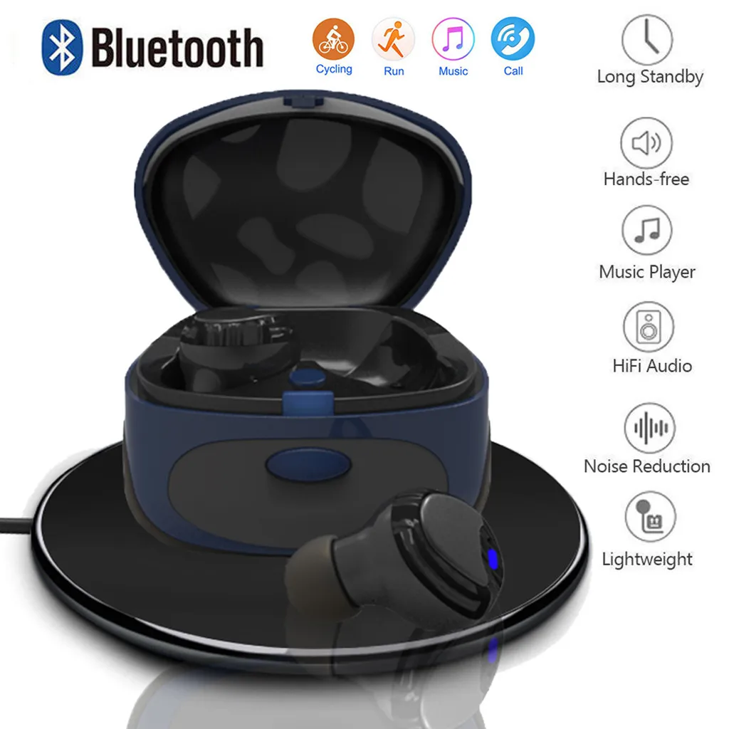 Мини-близнецы Беспроводной Bluetooth 4 2 стерео гарнитура наушники-вкладыши наушники