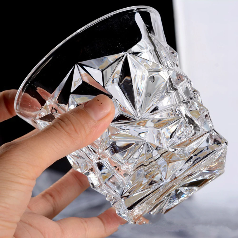 2 шт./компл. квадратная Хрустальная стеклянная чашка для виски домашнего бара