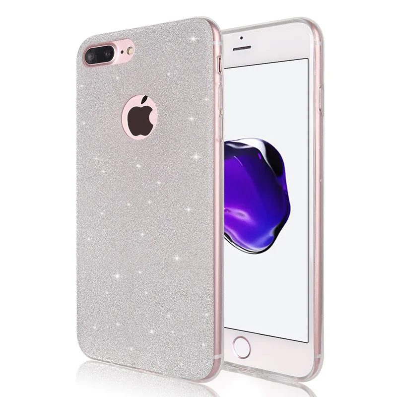 Серебристый Блестящий матовый чехол для iPhone 6, 6 S, 7, 8 Plus, 5, 5S, SE, X, 10, XS MAX, 6 Plus, 6S Plus, 7 Plus, 8 Plus, XSMAX, мягкий Роскошный чехол для сотового телефона - Цвет: Серебристый