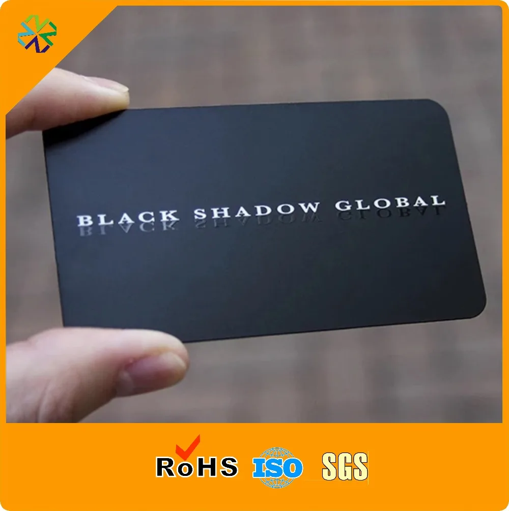 (100pcs/lot)hot!metal cards world!stainless steel 304 material plated black matte metal name card,matte black metal name card