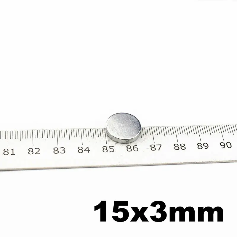 

Неодимовые магниты N42, диаметр диска 15x3 мм, NdFeB, редкоземельные магниты, постоянные сенсорные магниты, 100 шт.