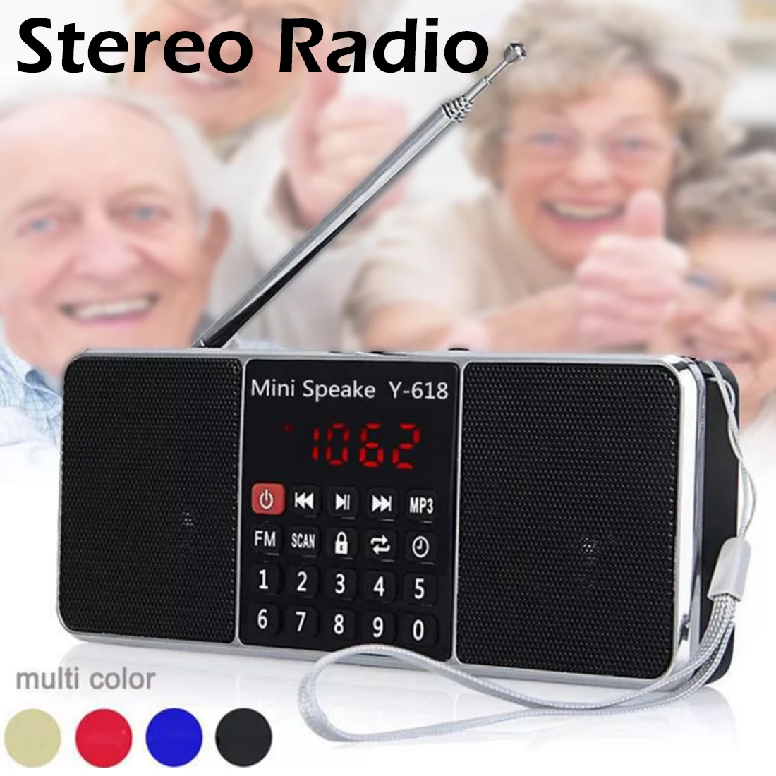 Оригинальный L 288 портативный fm радио динамик музыкальный плеер с tf картой USB диск