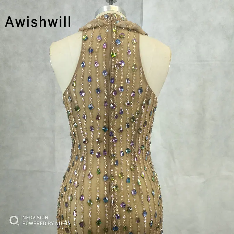 Vestidos de Fiesta Largos Elegantes de gala Съемный Поезд тяжелые Beadings Бальные платья русалки официальные Длинные платья Вечерние