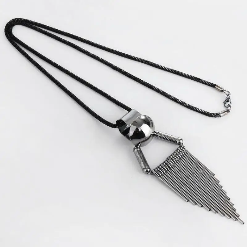 2017 модное богемное большое плетеное длинное ожерелье с кисточками чокер