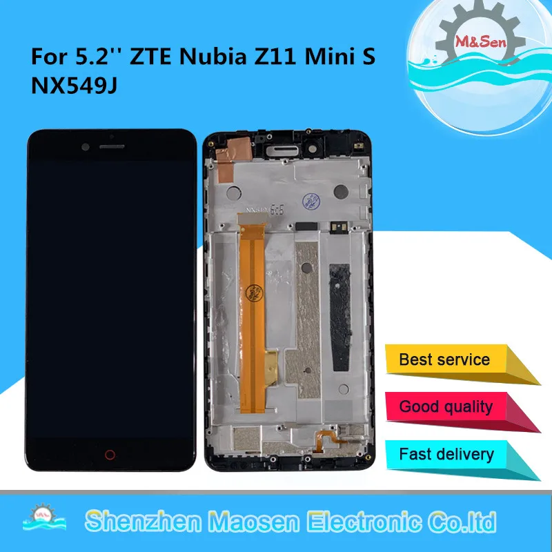 M& Sen для 5," zte Nubia Z11 Mini S NX549J ЖК-дисплей+ сенсорная панель дигитайзер для zte Z11 Mini S с рамкой дисплея