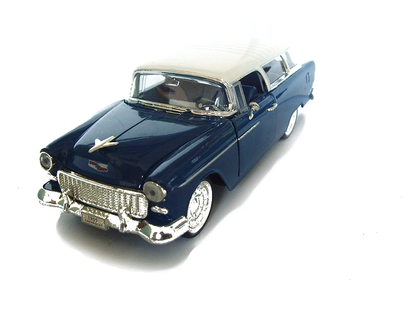Navy Blue Специальный литой металл 1/32 1955 Nomad Chevrolet Винтаж автомобиль Настольный дисплей Коллекция Модель - Color: Navy Blue