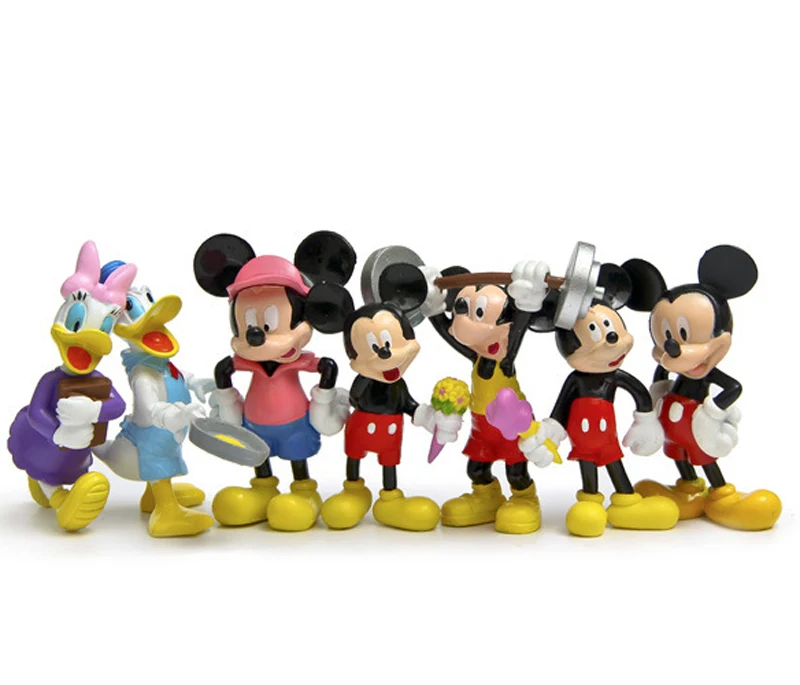 6 шт. Микки и Минни Маус мультфильм утка пейзаж из мха кукла Сказочный Сад