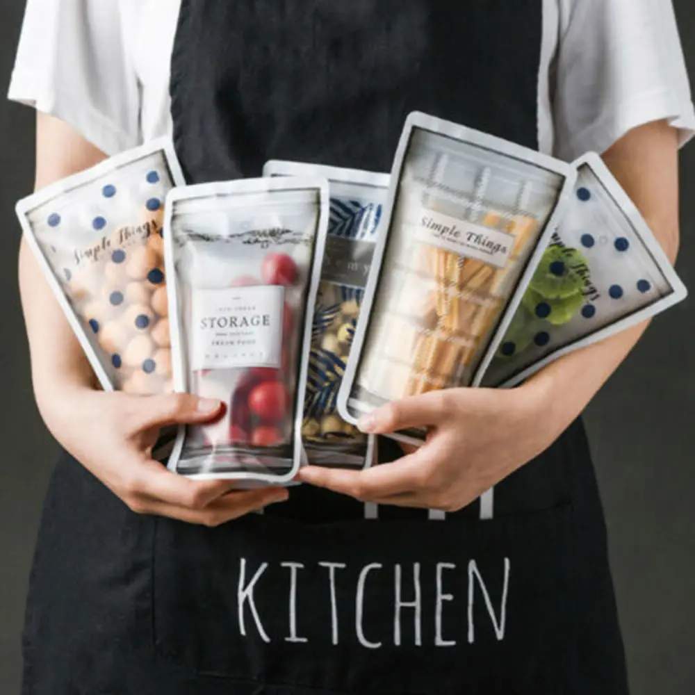 4 шт. силиконовые пакеты для сохранения свежести продуктов|Целлофановые и