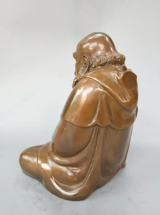 Chinese pure brass Bodhidharma Buddha statue | Дом и сад