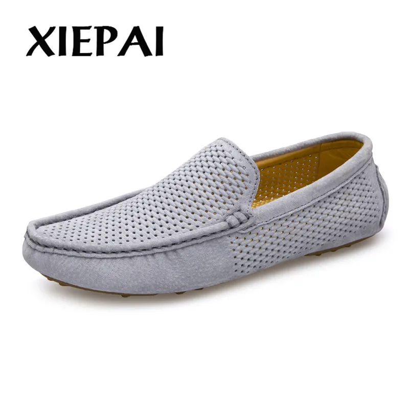 2019 Breathable Men Casual Shoes Suede Leather Loafers Size 38-44 Comfortable Slip-on Male Moccasins New Summer | Обувь