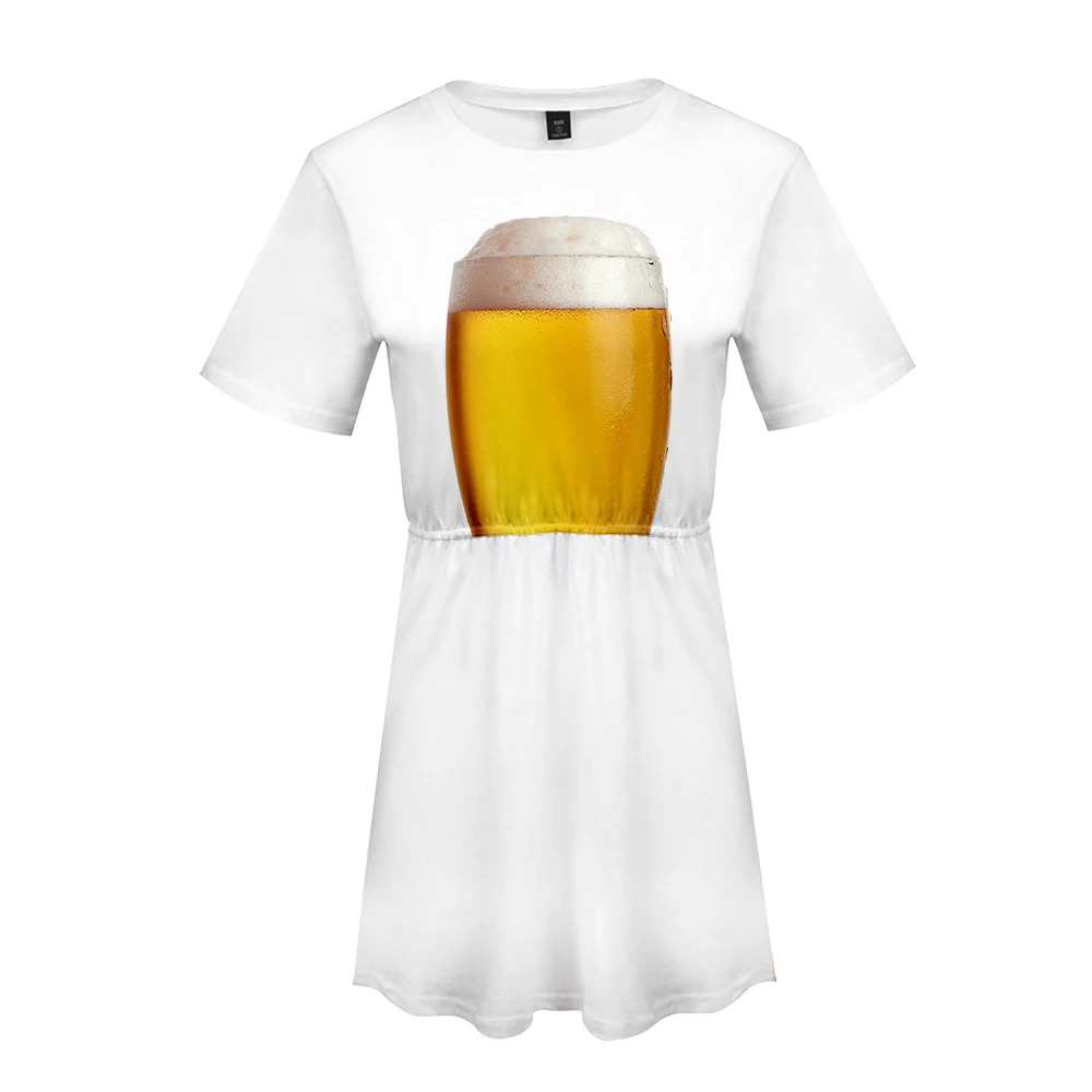 Beer day 3D dress Printed Women cute Dress Summer streetwear Dresses 2019 Hot Sale Girls Casual harajuku plus size xxl | Женская одежда