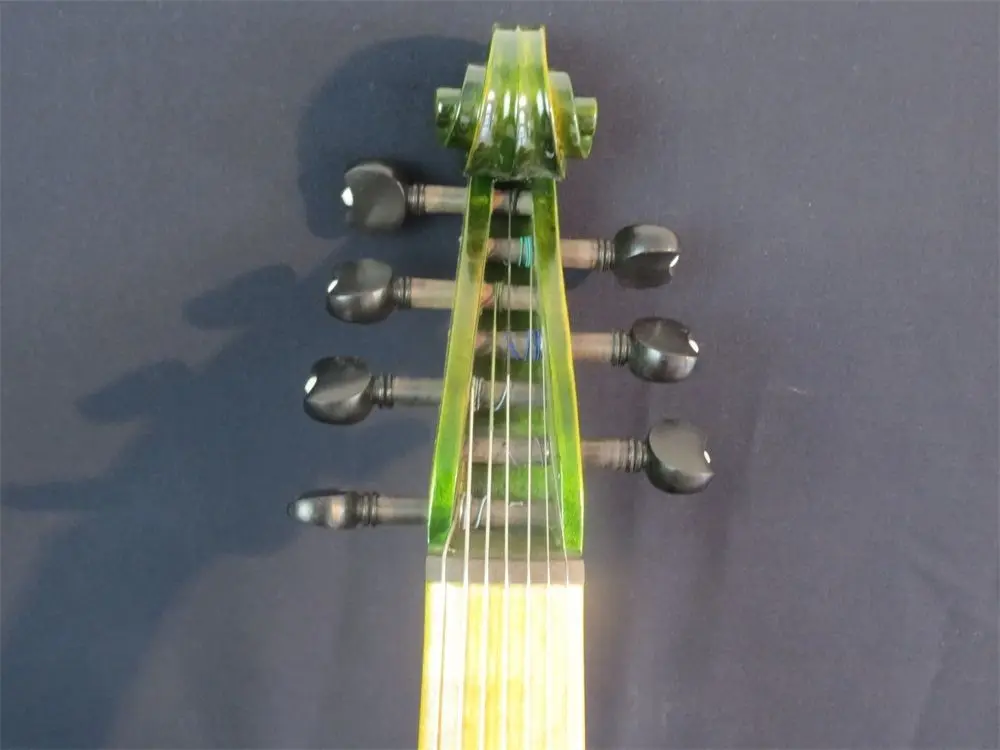 Скрипка ручной работы в стиле ремешка зеленого цвета 7 струн 4/4 отличный звук