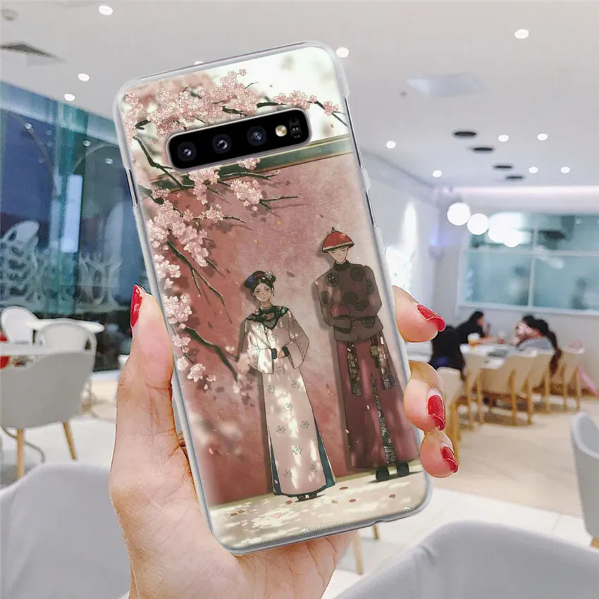 В китайском стиле живописи тушью чехол для телефона для samsung Galaxy S10e S10 плюс S7 S8 S9 Plus Note 8 9 M10 M20 M30 жесткий чехол Coque